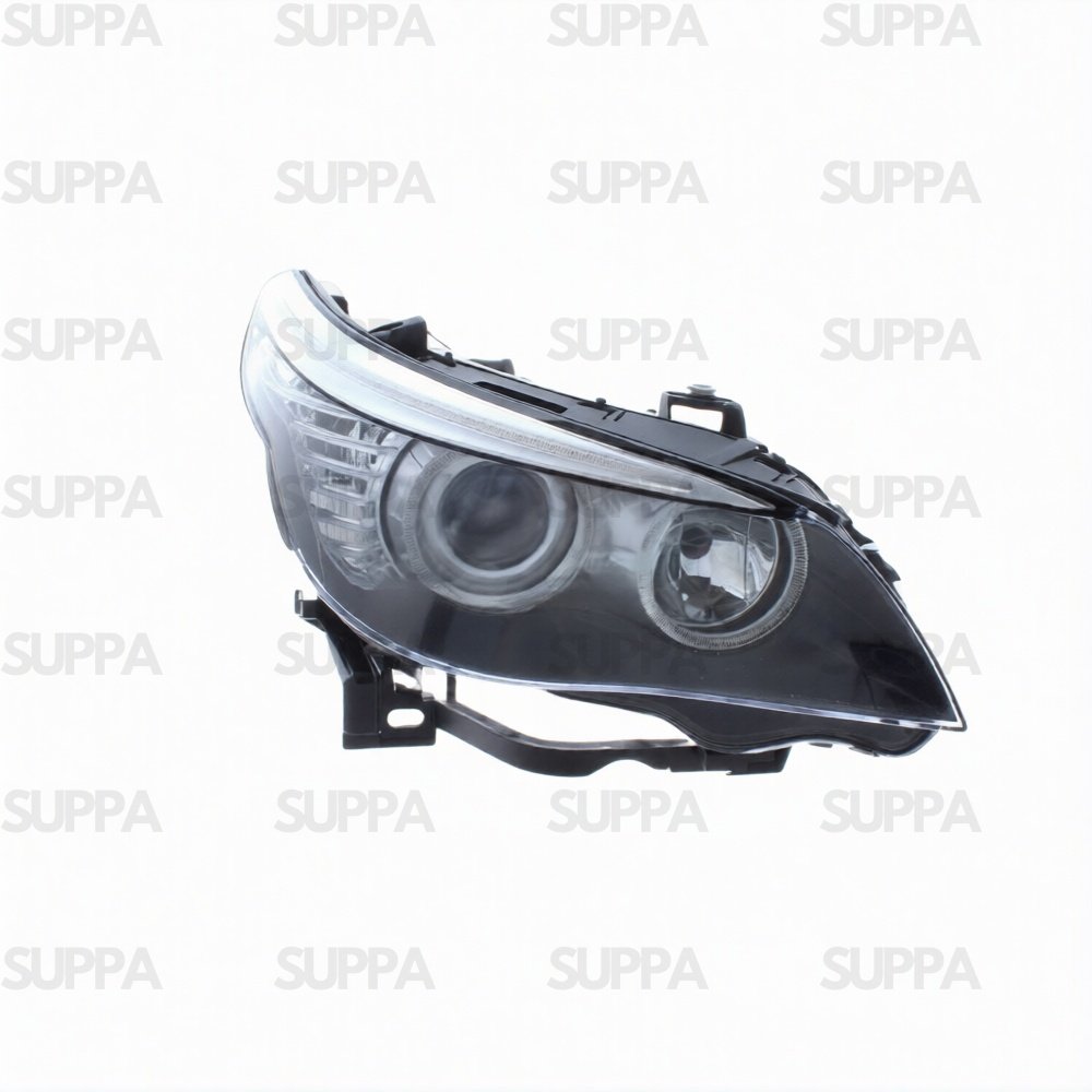 BMW 5 SERIES 2007-2011 HEADLAMP BLACK LED DRL RIGHT 63127177730 631E12 7177730 717773001 717773002 717773003 717773004 717773006 717773008 717773010