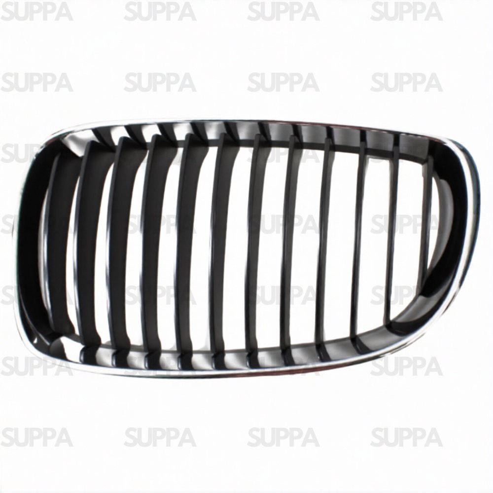 BMW 1 SERIES 2007-2010 FRONT GRILLE BLACK WITH CHROME SURROUND LEFT 51137166439