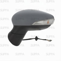 FORD FIESTA 2008-2012 DOOR MIRROR ELECTRIC HEATED PRIMED WITH INDICATOR 6 PIN 8 HOLE PLUG LEFT SIDE