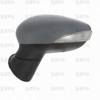FORD FIESTA 2012-2017 DOOR MIRROR ELECTRIC HEATED POWER FOLD PUDDLE LAMP PRIMED WITH INDICATOR 10 HOLE LEFT SIDE