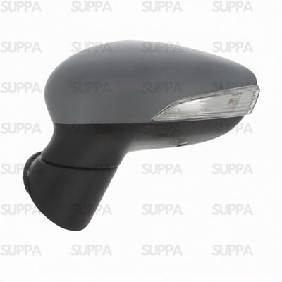 FORD FIESTA 2012-2017 DOOR MIRROR ELECTRIC HEATED POWER FOLD PUDDLE LAMP PRIMED WITH INDICATOR 10 HOLE LEFT SIDE