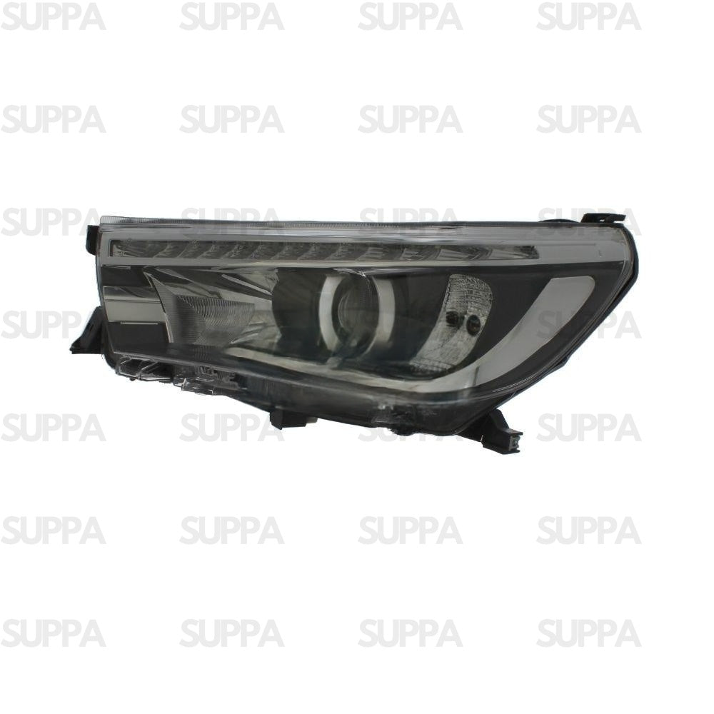 TOYOTA HILUX 2016-2020 HEADLAMP BLACK LED DRL RIGHT