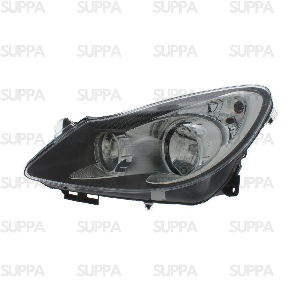 VAUXHALL CORSA 2006-2011 HEADLAMP BLACK RIGHT 1216200 93189364