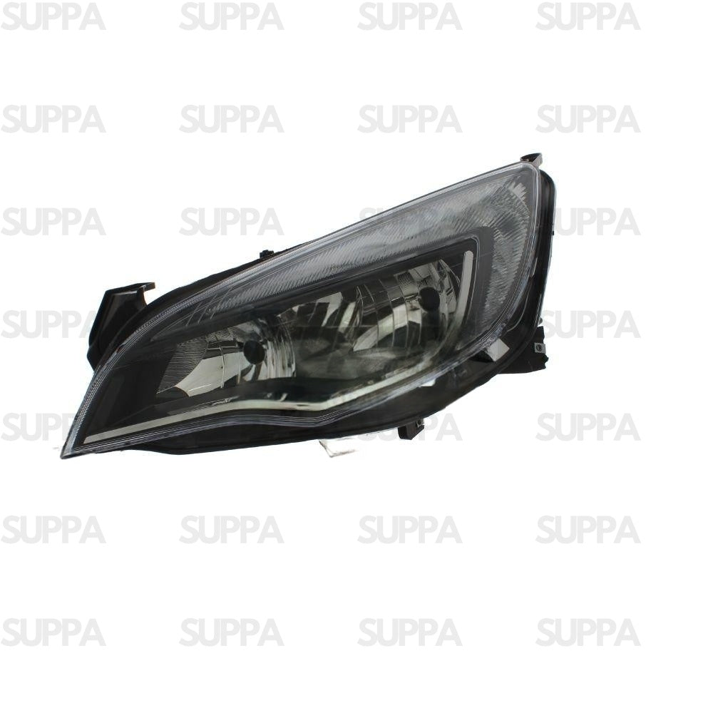 VAUXHALL ASTRA 2012-2014 HEADLAMP BLACK WITH CHROME STRIP RIGHT 1216731 13371602