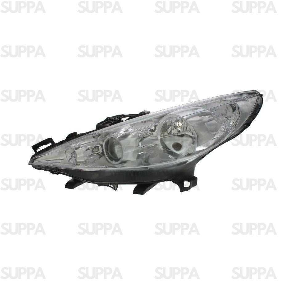 PEUGEOT 207 2006-2013 HEADLAMP CHROME WITH CORNERING LAMP RIGHT 620695 620698