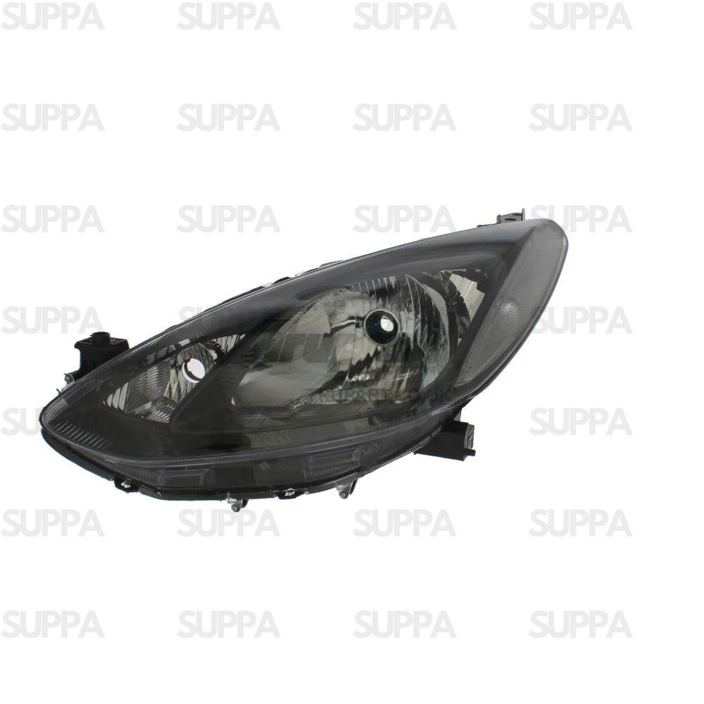 MAZDA 2 2008-2014 HEADLAMP CHROME BLACK RIGHT D651510K0D D651510K0G DF71510K0B DF71510K0C DF71510K0D DF71510K0E DF71510K0F DF71510K0G DF71510K0N