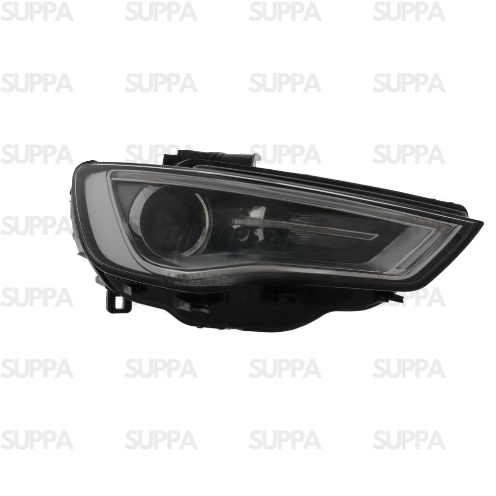 AUDI A3 2013-2016 HEADLAMP BLACK LEFT 8V0941003A