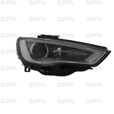 AUDI A3 2013-2016 HEADLAMP BLACK LEFT 8V0941003A