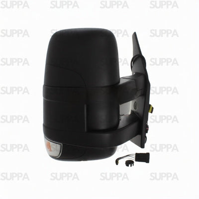 IVECO DAILY 2006-2010 DOOR MIRROR SHORT ARM MANUAL WITH INDICATOR W ANTENNA BLACK RIGHT SIDE
