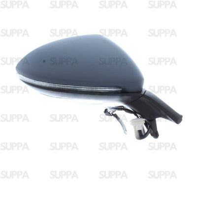 VOLKSWAGEN GOLF 2013-2017 DOOR MIRROR ELECTRIC HEATED POWER FOLD PUDDLE LAMP WITH INDICATOR PRIMED LEFT SIDE