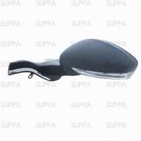 PEUGEOT 2008 2013-2019 DOOR MIRROR ELECTRIC HEATED POWER FOLD WITH INDICATOR BLACK ARM GREY PRIMED COVER LEFT SIDE
