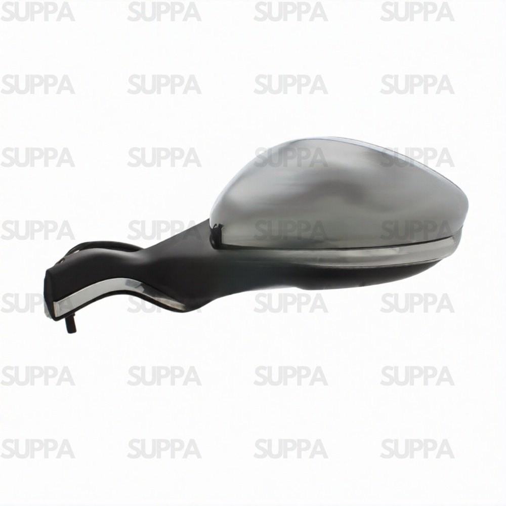 PEUGEOT 208 2012-2019 DOOR MIRROR ELECTRIC HEATED POWER FOLD WITH INDICATOR BLACK ARM CHROME TRIM& COVER LEFT SIDE