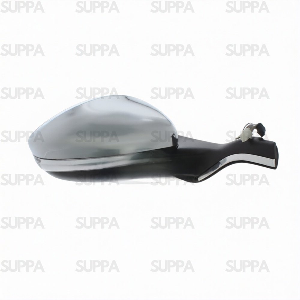 PEUGEOT 2008 2013-2019 DOOR MIRROR ELECTRIC HEATED POWER FOLD WITH INDICATOR BLACK ARM CHROME TRIM& COVER TEMPERATURE SENSOR RIGHT SIDE