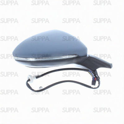 VOLKSWAGEN GOLF 2013-2017 DOOR MIRROR ELECTRIC HEATED POWER FOLD PUDDLE LAMP WITH INDICATOR PRIMED RIGHT SIDE